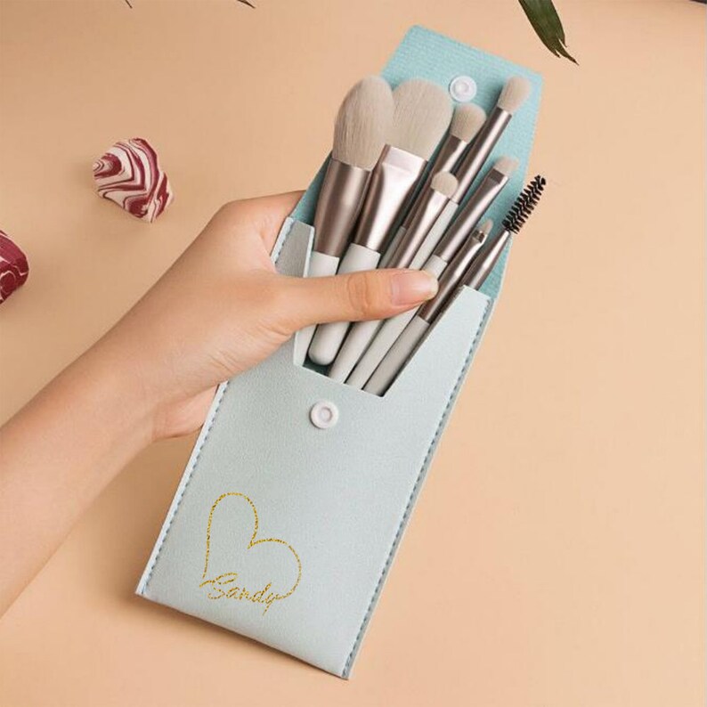Personalized Travel Makeup Brushes Bagbridesmaid Gift Etsy