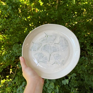 Ginkgo Plate Ginkgo Leaf Plate Leaf Plate Handmade Ceramics Handmade Ceramic Plate Stoneware Plates image 7