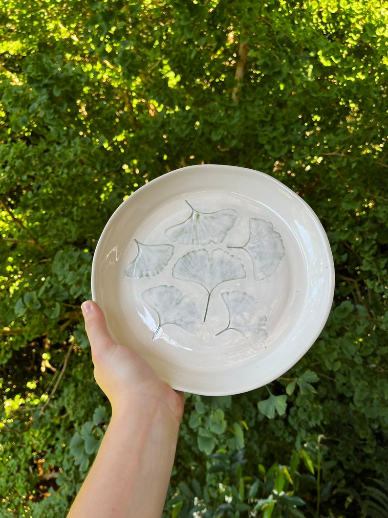 Ginkgo Plate Ginkgo Leaf Plate Leaf Plate Handmade Ceramics Handmade Ceramic Plate Stoneware Plates image 7