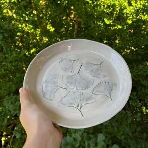 Ginkgo Plate Ginkgo Leaf Plate Leaf Plate Handmade Ceramics Handmade Ceramic Plate Stoneware Plates image 2