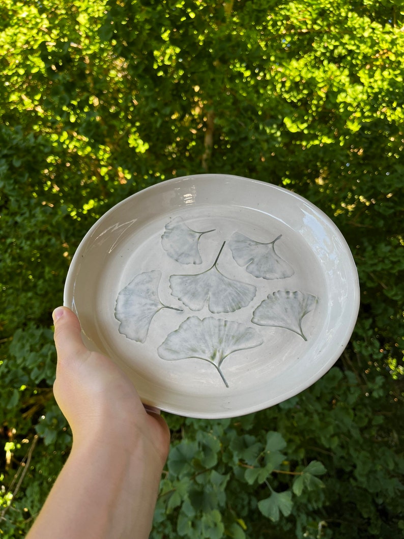 Ginkgo Plate Ginkgo Leaf Plate Leaf Plate Handmade Ceramics Handmade Ceramic Plate Stoneware Plates image 2