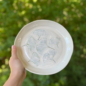 Ginkgo Plate Ginkgo Leaf Plate Leaf Plate Handmade Ceramics Handmade Ceramic Plate Stoneware Plates image 1