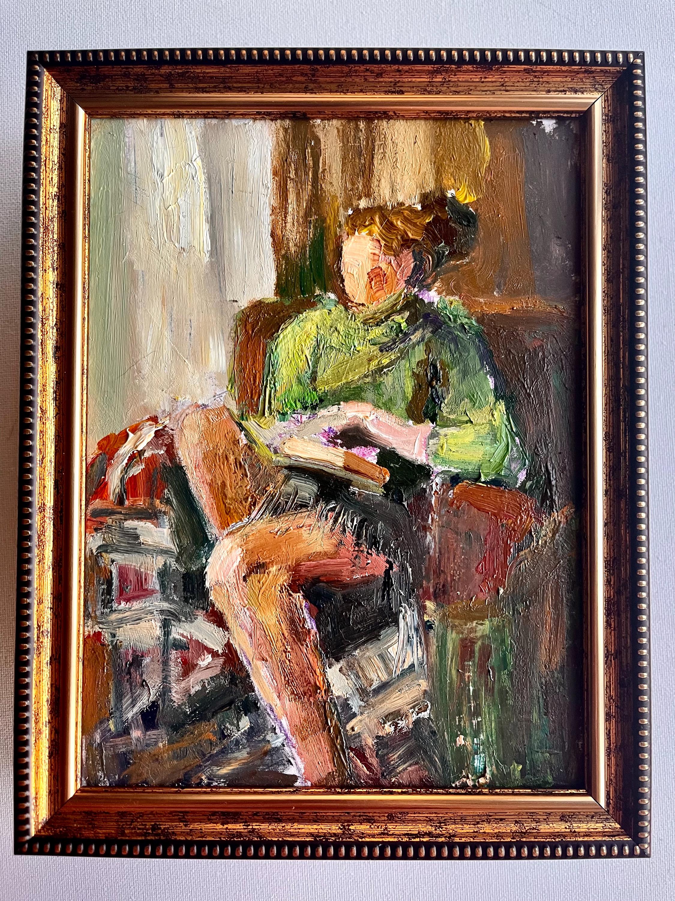 Woman Reading Art Original Vintage - Etsy