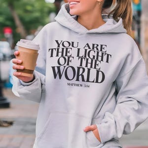 Christian Light Gradient Hoodie, Women, Gift For Her, Religious Gift, Inspirational Church Apparel, Christian Sweatshirt, Bible Verse