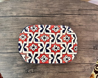 Dekorativ bricka - Serveringsbricka - Zelij Keramikbricka - Perfekt för heminredning - Orientalisk dekorativ bricka - art déco-bricka - set med 3 brickor