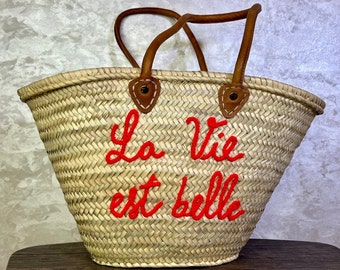 Woven Basket, Shopping Basket, French Baskets, Moroccan Basket, Straw Basket, Beach Bag