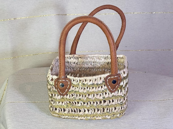 Market bag - Handmade strawbag - Jane Birkin Basket -  Basket purse - Bohemian Bag - Moroccan handbag