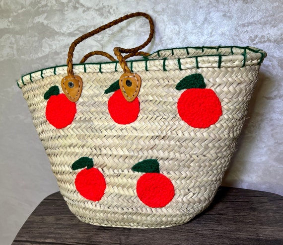 French Market Bag -Woven Basket, Shopping Basket, French Baskets, Moroccan  Basket, Straw Basket, Beach Bag