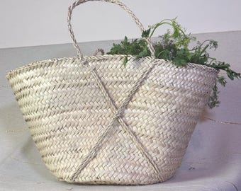 Bolso de mercado - Bolso de paja hecho a mano - Cesta Jane Birkin - Monedero tipo cesta - Bolso boho - Bolso marroquí