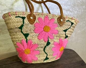 Woven Basket, Shopping Basket, French Baskets, Moroccan Basket, Straw Basket, Beach Bag