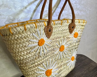 Woven Basket, Shopping Basket, French Baskets, Moroccan Basket, Straw Basket, Beach Bag