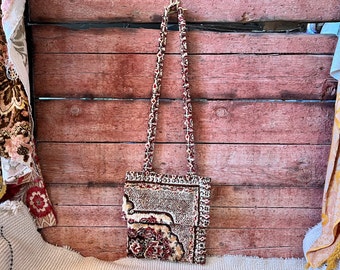 berber wool rug bag - vintage kilim wool bag - cross-body bag - shoulder bag - moroccan bag - handmade bag