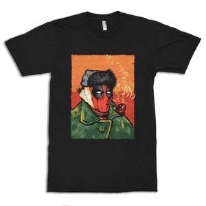 Deadpool As Van Gogh Funny T-Shirt, Men&#39;s and Women&#39;s Sizes (bma-293)