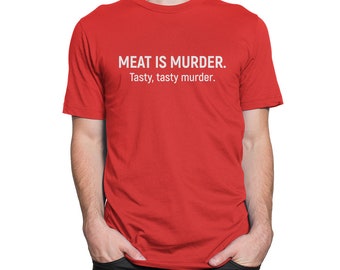Camiseta gráfica "La carne es un asesinato", tallas para hombre y mujer (bma-184)