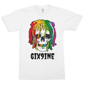 6ix9ine Skull T-Shirt, Tekashi69 Shirt, Men&#39;s and Women&#39;s Sizes (bma-247)