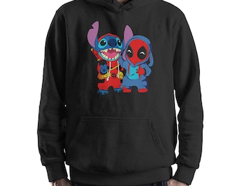 Deadpool and Stitch Friends Hoodie and Sweatshirt, Unisex Sizes (wr-137)