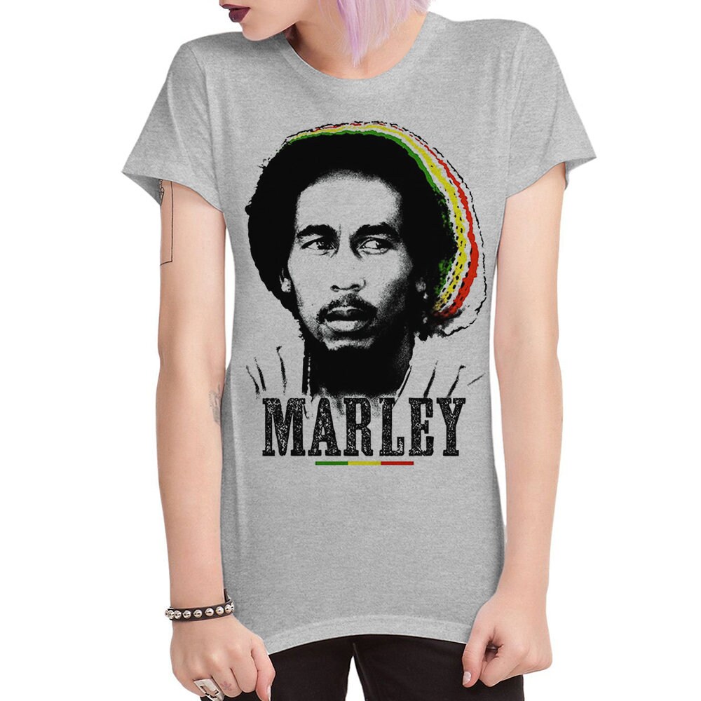 Bob Marley Graphic T-shirt, 100% Cotton Tee, Men's and