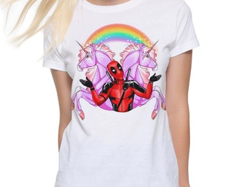 Deadpool and Unicorns T-Shirt, Men's and Women's Sizes (bma-222)