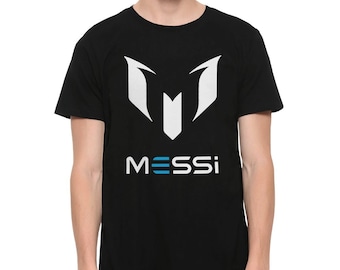 Camiseta con el logo de Lionel Messi, 100 % algodón, tallas para hombre y mujer (FOT-50443)