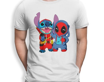 Deadpool en Stitch Friends-T-shirt baby, 100% katoenen T-shirt (wr-137)
