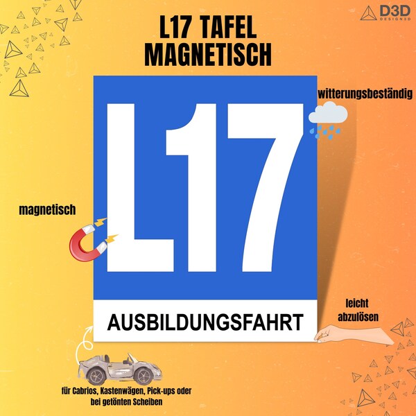 L17 Tafel Magnetfolie Cabrio getönte Scheiben