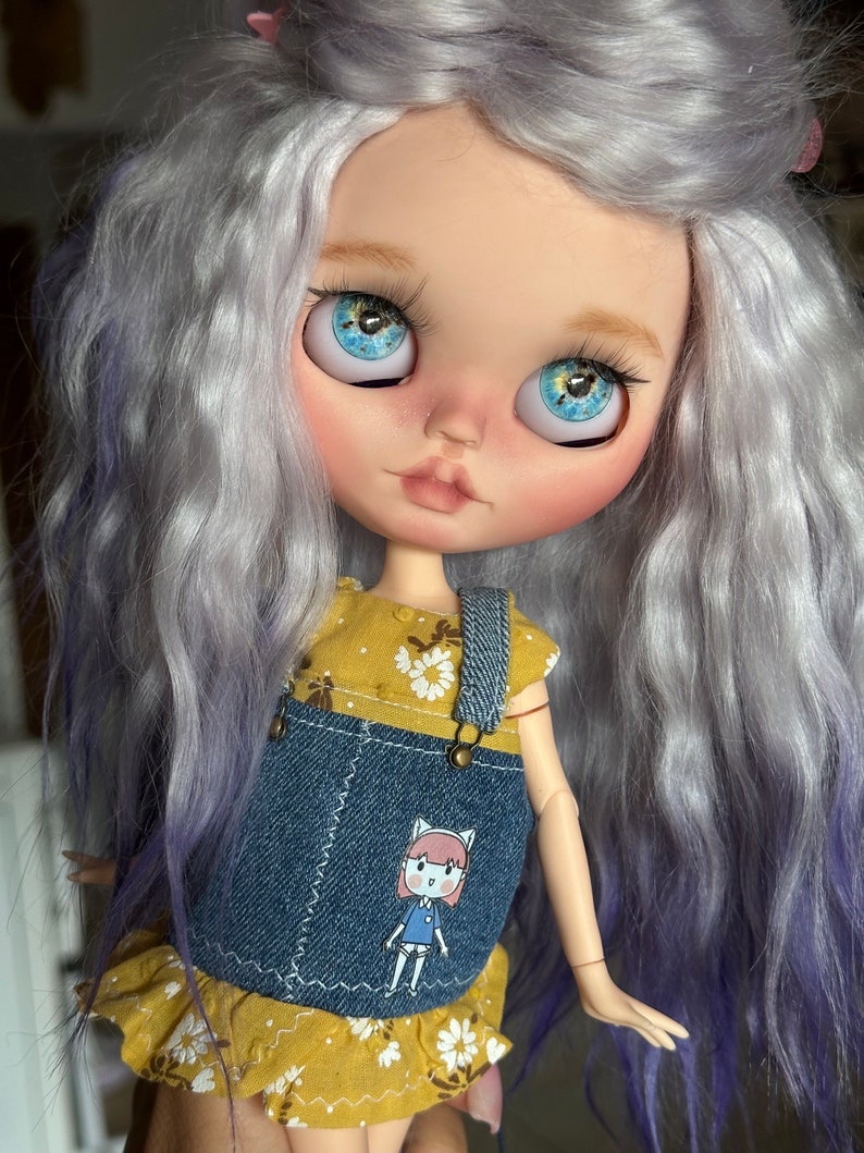 Blythe Doll Custom OOAK Dollblythe Tbl Natural Hairhandmade Doll Etsy
