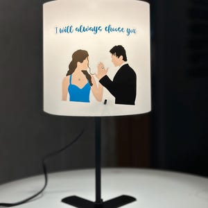 Lampada da tavolo The vampire diaries- Delena fan- handmade personalizzata