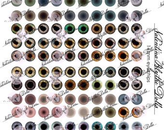 Fichas para ojos imprimibles - Ojos mixtos - A4