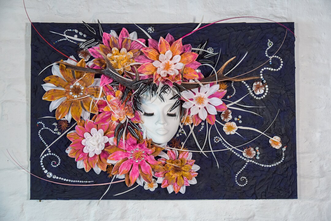 Fauna: Mixed Media Original Collage Art on Canvas - Etsy