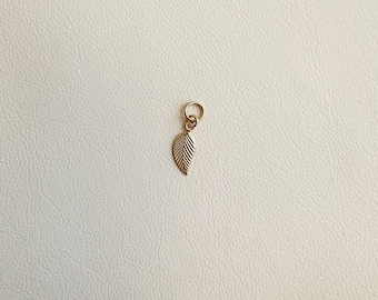 Gold Filled Leaf Earring Charm, Interchangeable Dangle (Single)