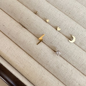 14K Gold Filled Stud Earrings /  Tiny Gold Stud Earrings /  Two Styles Earrings / Cartilage Studs