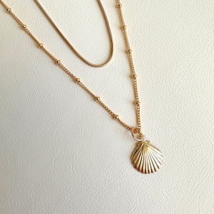 14K Gold Filled Chain Necklace / Dotted Chain Necklace / Gold Layering Necklace /Gold Bead Chain Necklace