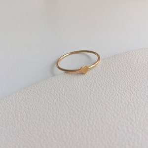 Gold Filled Ring / Small Heart Shaped Ring  / Minimalist Gold Ring / Stacking Rings