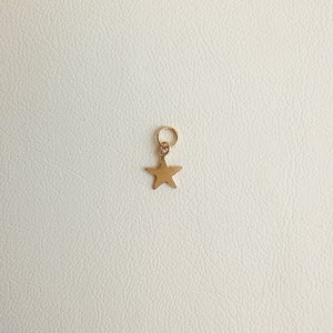 May include: A gold star charm with a jump ring.