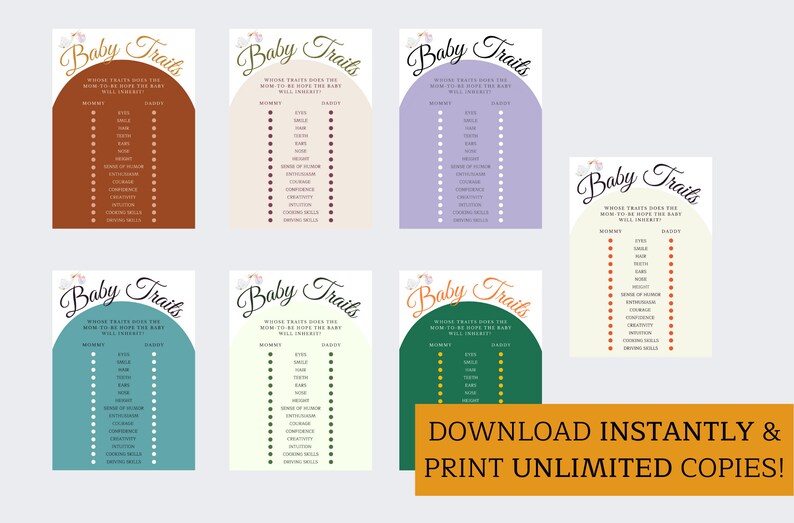 Baby Shower Game Printable Baby Shower Game Easy Printable Game Baby Shower Game Printable Baby Shower Game Easy Printable Game