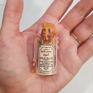 Self Love Spell Jar - Self Love Spell, Witch Jar, Yellow Aventurine, Pink Gold Wax
