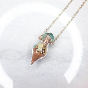 Money Spell Jar Necklace - Money Spell, Witch Jar, Green Aventurine