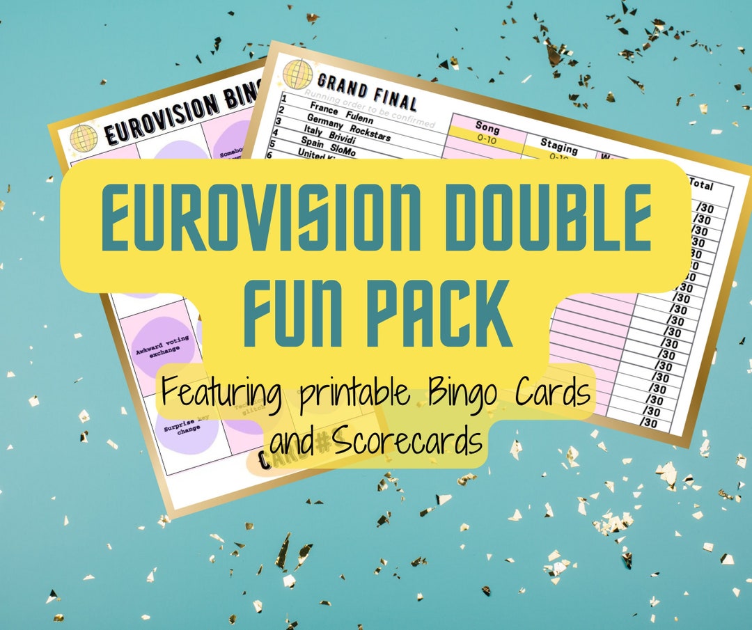 Eurovision 2022 Printable Scorecards and Bingo Cards Perfect for Song