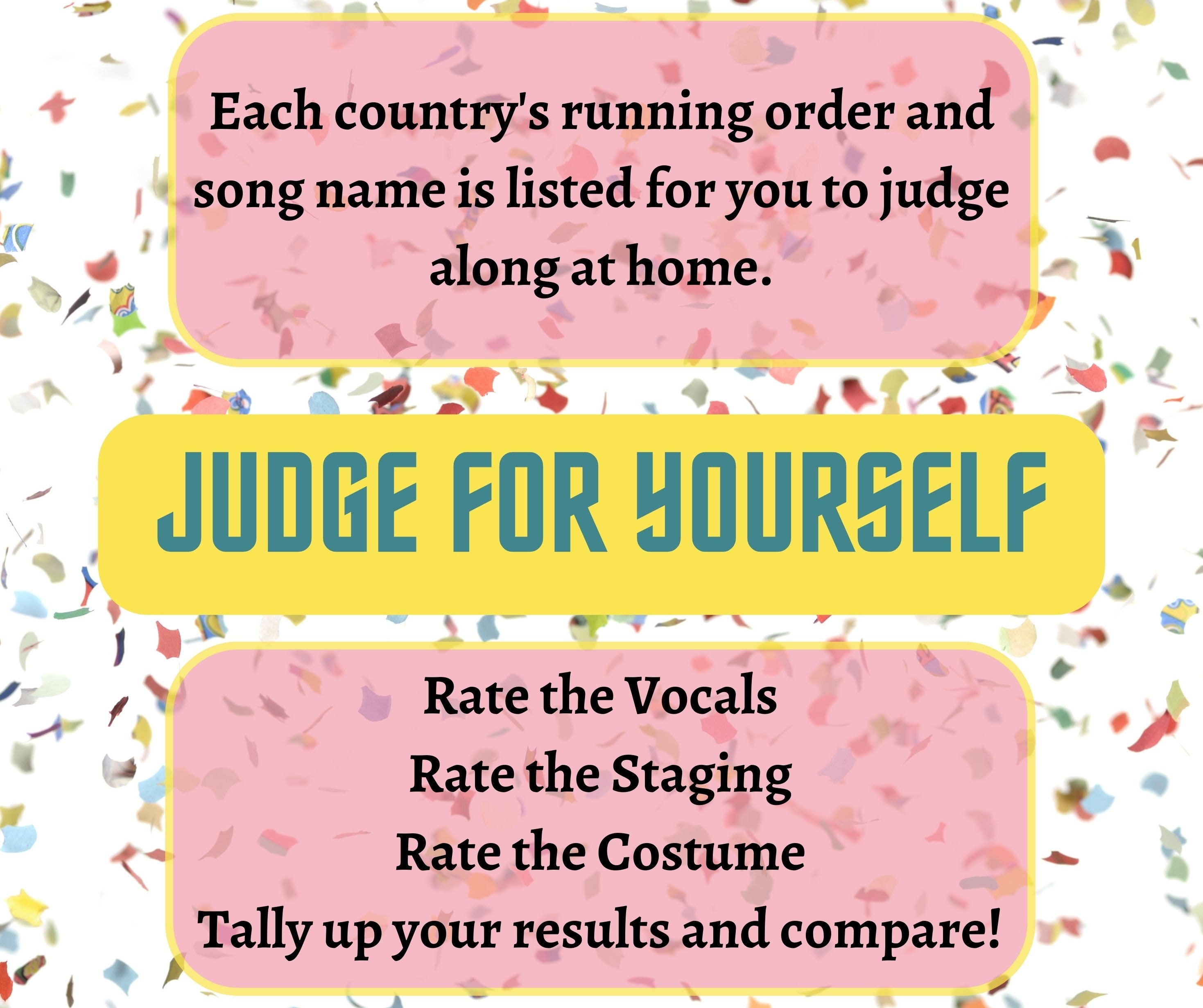 Eurovision Song Contest 2023 Scorecards Etsy