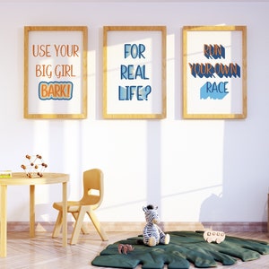 Opera d'arte stampabile di ispirazione blu per bambini Room / Nursery / Wall Art / Bingo / Digital Download