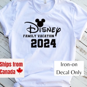 2024 Disney Family Vacation Shirt Decal, Mickey, Disneyworld Decal, Disneyland Decal, Disney Family Shirt, Disney Trip Decal, DIY Shirt