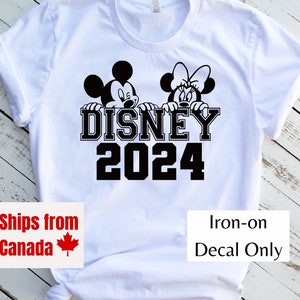 2024 Disney Family Vacation Shirt Decal, Mickey, Disneyworld Decal, Disneyland Decal, Disney Family Shirt, Disney Trip Decal, DIY Shirt