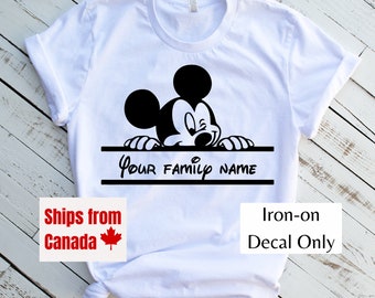 Disney Family Vacation Shirt Decal, Mickey, Disneyworld Decal, Disneyland Decal, Disney Family Shirt, Disney Trip Decal, DIY Shirt