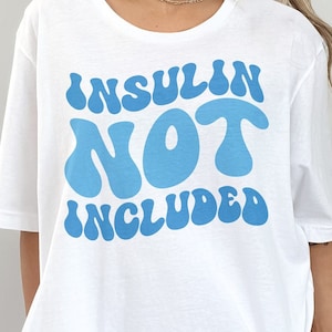 Retro Diabetes Awareness Svg Png, Insulin Not Included Svg, Blue Ribbon Svg, Type 1 Diabetes T1D Awareness Svg Cricut