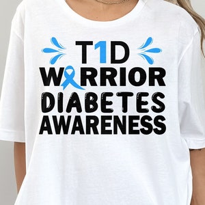 Diabetes Awareness Svg Png, T1d Warrior Svg, Blue Ribbon Svg, Type 1 Diabetes T1D Awareness Svg Cricut