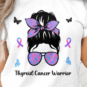 Thyroid Cancer Awareness Svg Png, Thyroid Cancer Warrior Svg, Thyroid Cancer Support Svg Cricut Sublimation Designs
