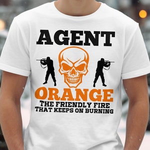 Agent Orange Awareness Svg Png, Vietnam Veteran Svg, Agent Orange The Friendly Fire That Keeps On Burning Svg Cricut Sublimation Designs