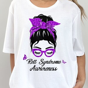 Rett Syndrome Awareness Svg Png, Rett Syndrome Warrior Svg, Purple Ribbon Svg Cricut Cut File Png Sublimation Designs