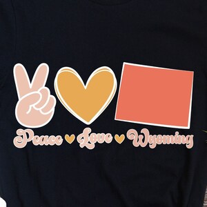 Wyoming State Svg Png, Wyoming carte Svg, rétro Wyoming fleur Svg Cricut coupe fichier Silhouette Sublimation Design