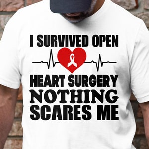 Offenes Herz-Chirurgie-Überlebender-Svg-Png, ich überlebte offene Herz-Chirurgie nichts erschreckt mich, lustige Herz-Chirurgie-Wiederherstellung Cricut Sublimation